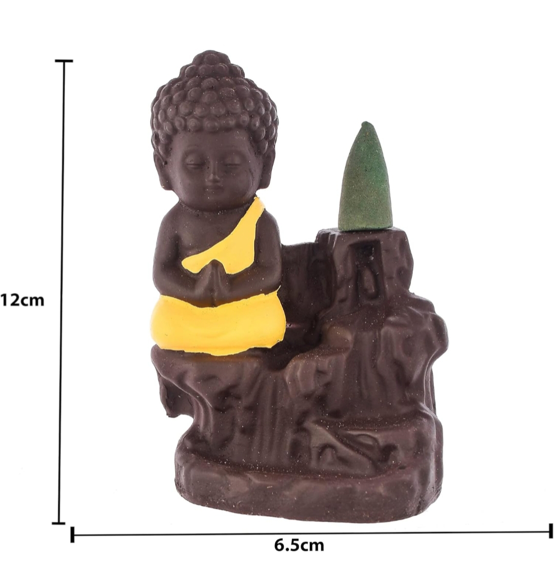Buddha Backflow Incense Holder with 10 Scented Backflow Incenses - Image 3