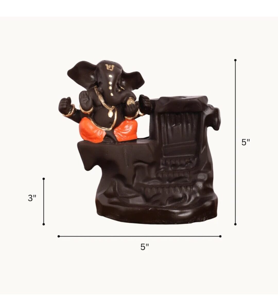 Ganesh Backflow Incense Holder with 20Smoke Backflow Incenses - Image 4