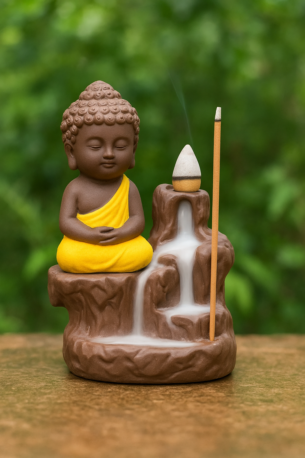 Buddha Backflow Incense Holder with 10 Scented Backflow Incenses - Image 2
