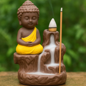 Buddha Backflow Incense Holder with 10 Scented Backflow Incenses