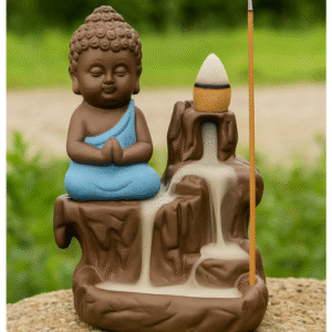 Buddha Backflow Incense Holder with 10 Scented Backflow  Incenses