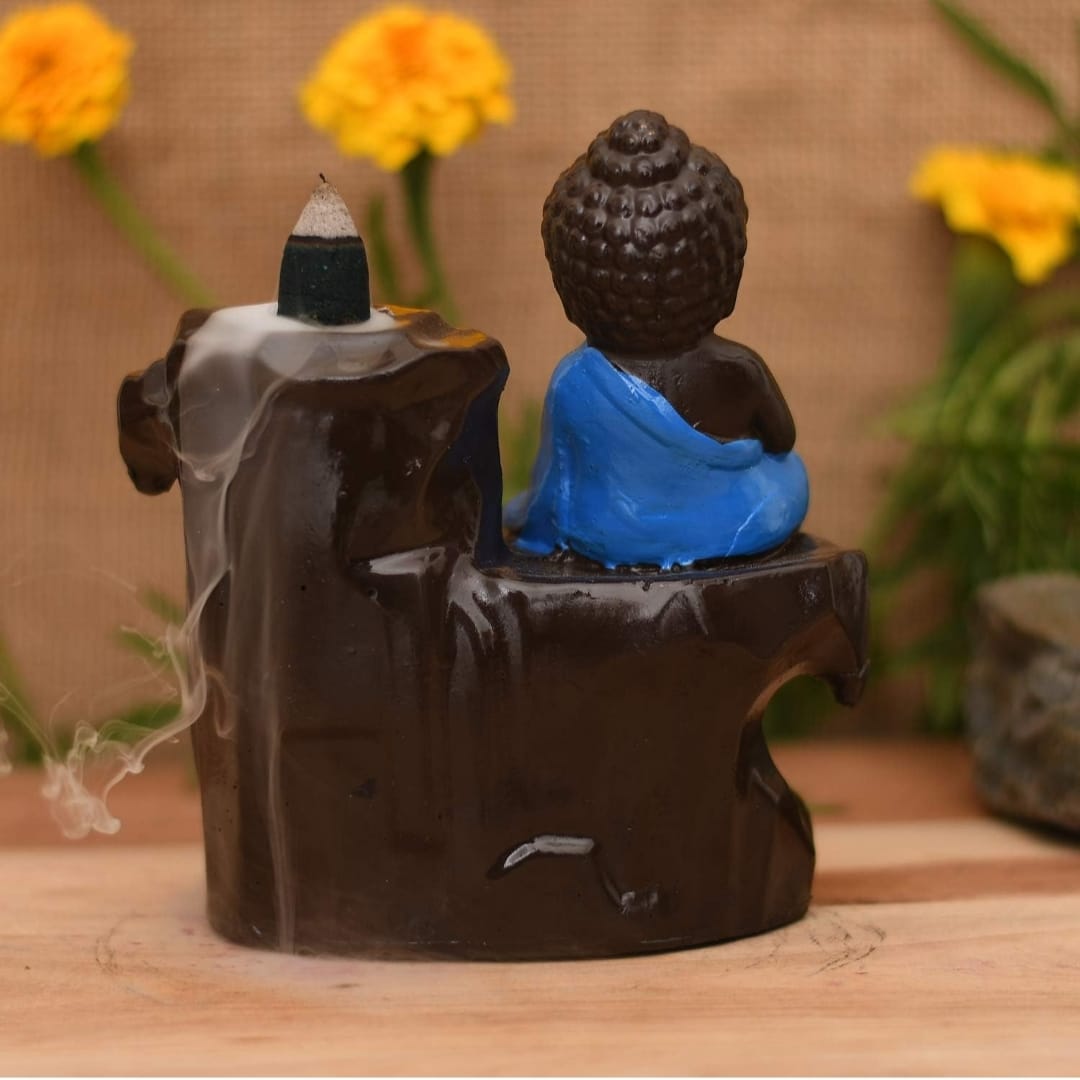Buddha Backflow Incense Holder with 10 Scented Backflow Incenses - Image 3