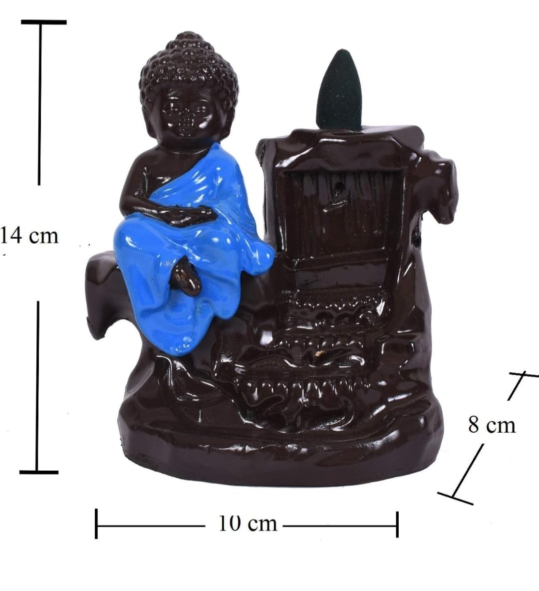 Buddha Backflow Incense Holder with 10 Scented Backflow Incenses - Image 4