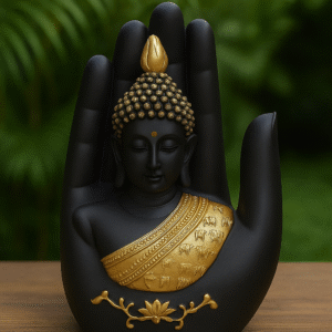Palm Buddha Statue Decorative polyresin Showpiece