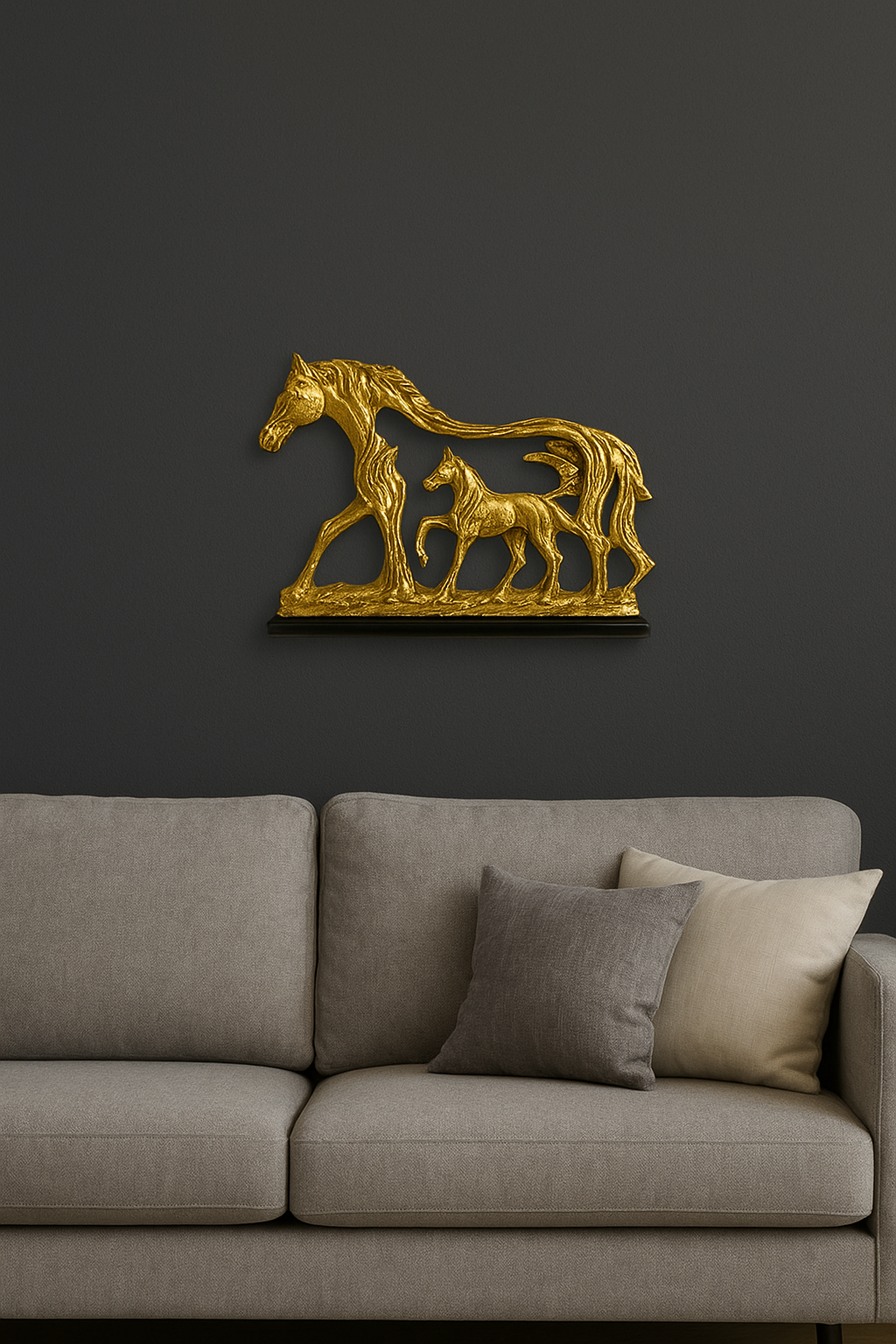 Horse and Baby Horse Statue Showpiece Finish Decorative Showpiece - Image 2